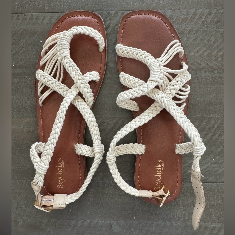 Seychelles Women's Sandals - Cream Braided Straps